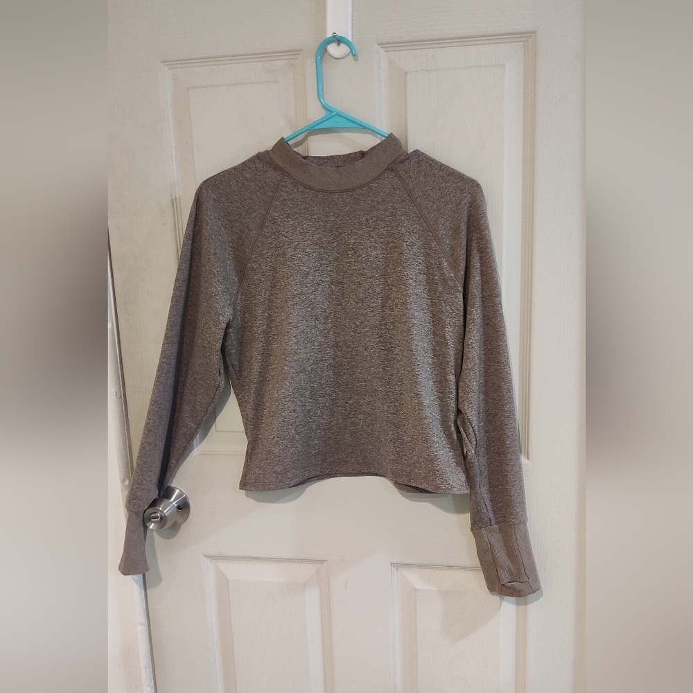 Athleta XL Women's brown heather long sleeve shirt